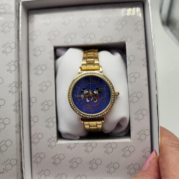 Disney Accutime 100 Years of Wonder Women\'s Gold Tone Watch NWT main image 4